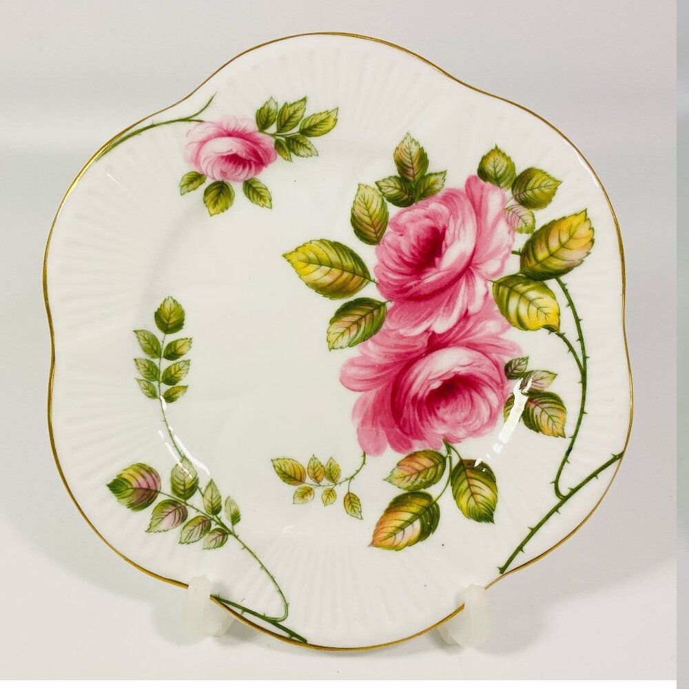 Shelley-Rambler Rose England saucer